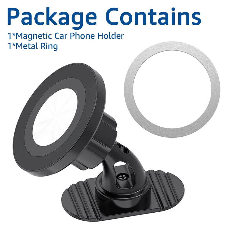 Magnetic Car Phone Holder — 360° MagSafe Dashboard & Vent Mount