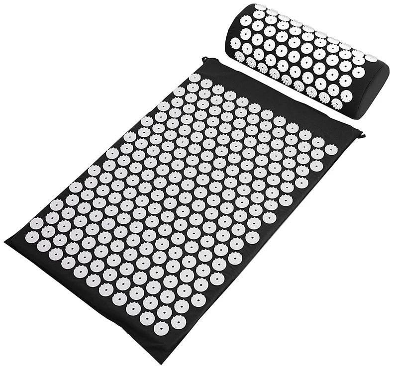 Acupressure Mat & Pillow Set — Back, Neck & Foot Massage Mat for Tension & Recovery