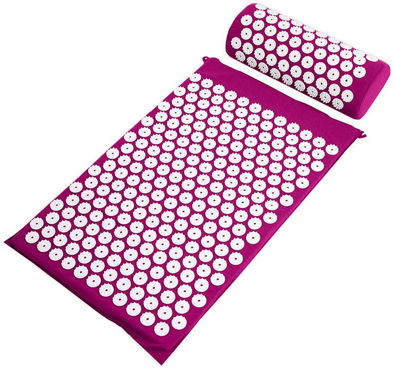 Acupressure Mat & Pillow Set — Back, Neck & Foot Massage Mat for Tension & Recovery
