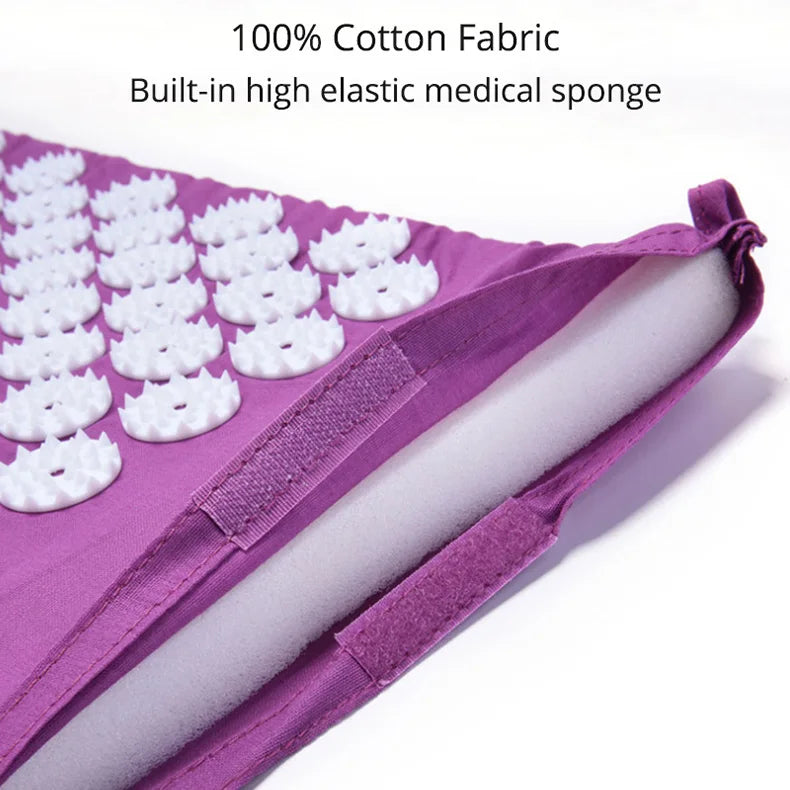 Acupressure Mat & Pillow Set — Back, Neck & Foot Massage Mat for Tension & Recovery