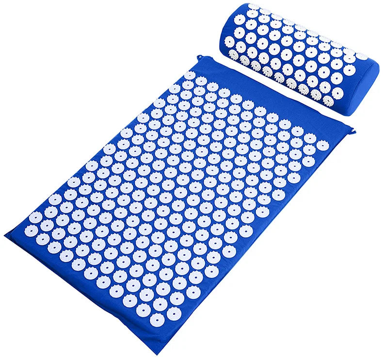 Acupressure Mat & Pillow Set — Back, Neck & Foot Massage Mat for Tension & Recovery