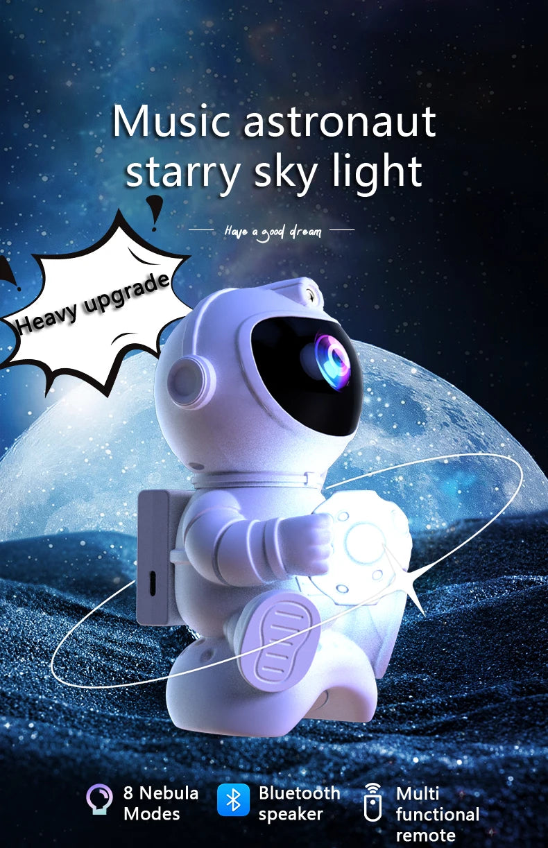 Astronaut Galaxy Star Projector — Nebula Night Light for Bedroom
