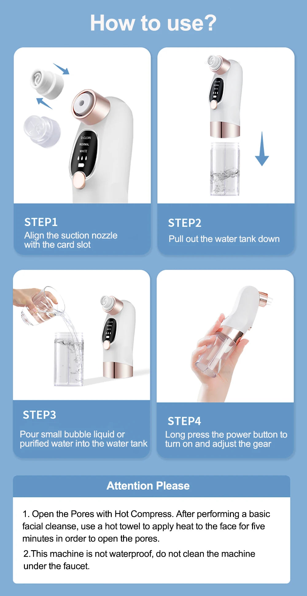 Pore Vacuum Blackhead Remover — Rechargeable Facial Pore Cleaner
