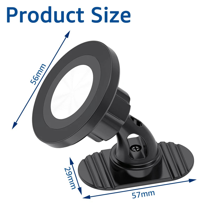 Magnetic Car Phone Holder — 360° MagSafe Dashboard & Vent Mount