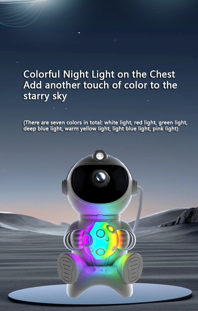 Astronaut Galaxy Star Projector — Nebula Night Light for Bedroom