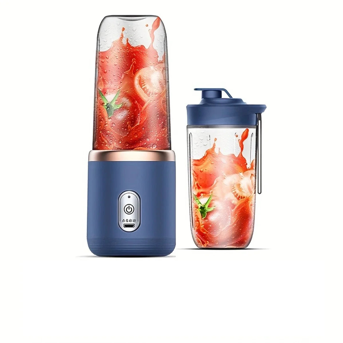 Portable Blender — 6-Blade USB Rechargeable Smoothie Maker (400ml)