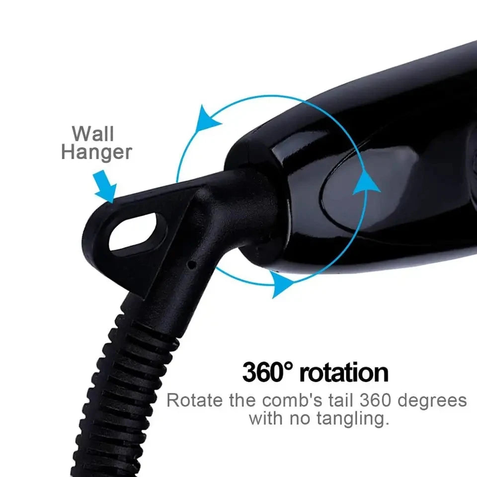 2-in-1 Hair Straightener Brush — Ceramic Heated Styling Comb, Anti-Scald