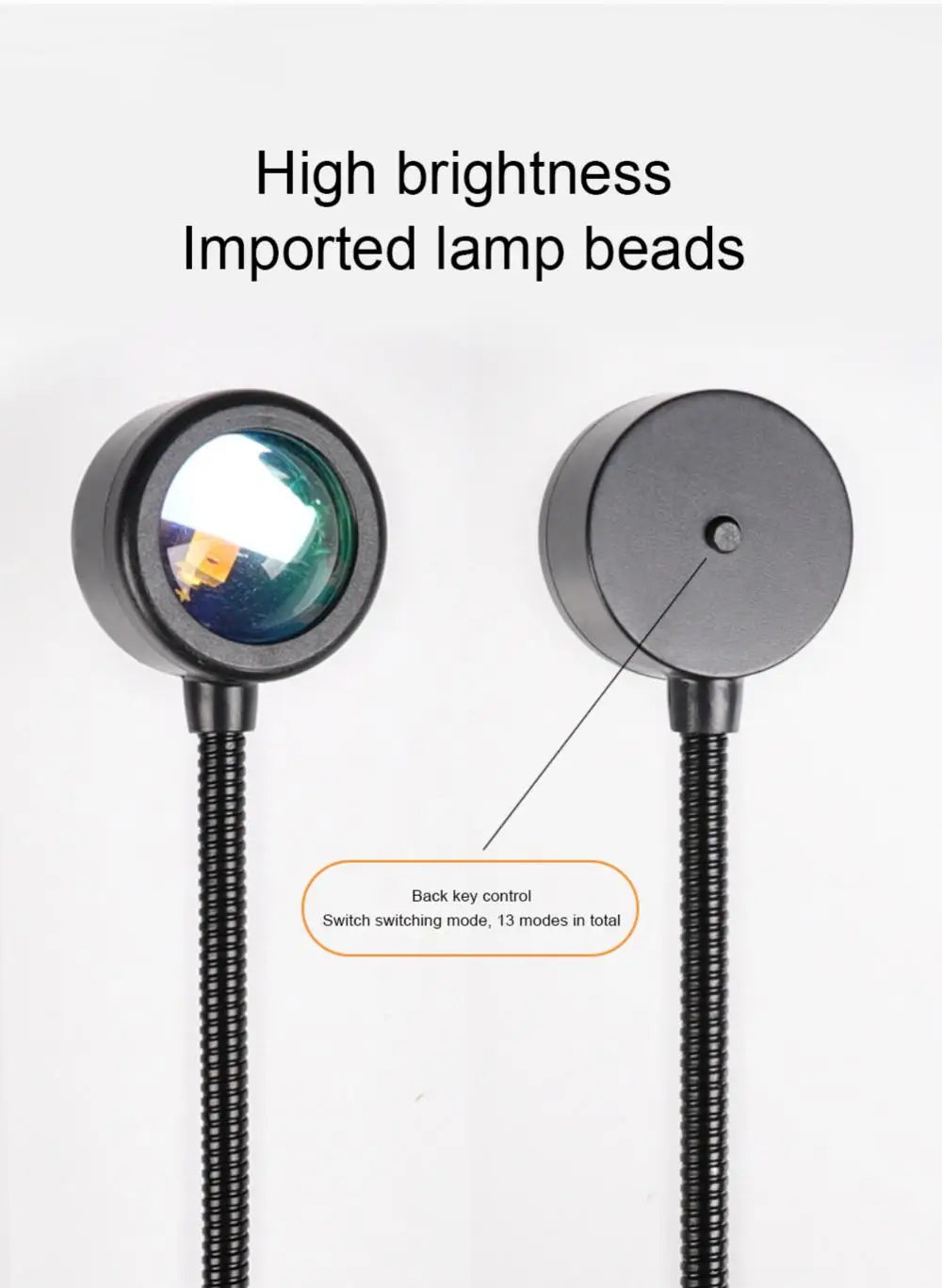 RGB Sunset Lamp — 16-Color LED Projection Light with Remote