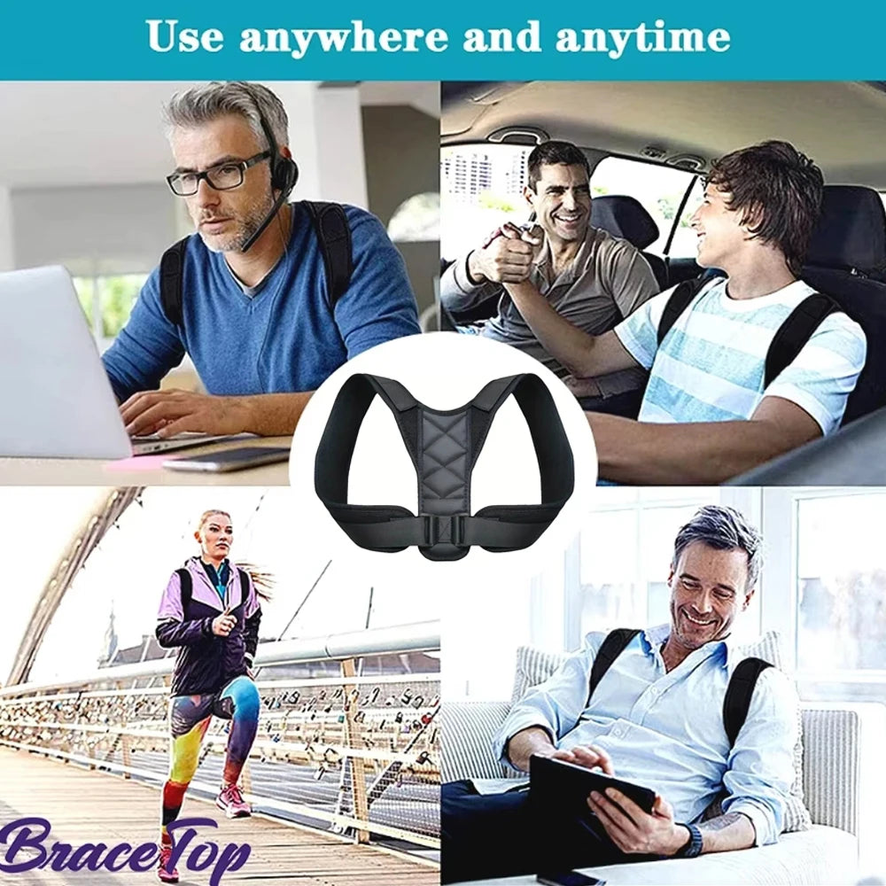 Posture Corrector — Adjustable Back & Shoulder Brace for Pain Relief