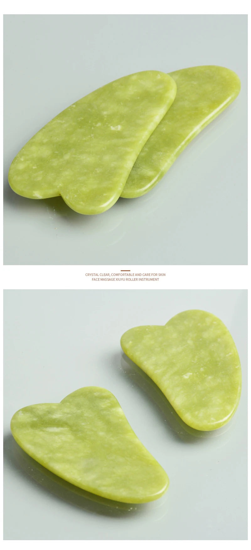 Jade Gua Sha & Roller Set — Facial Massage Tools for Glow & Lift
