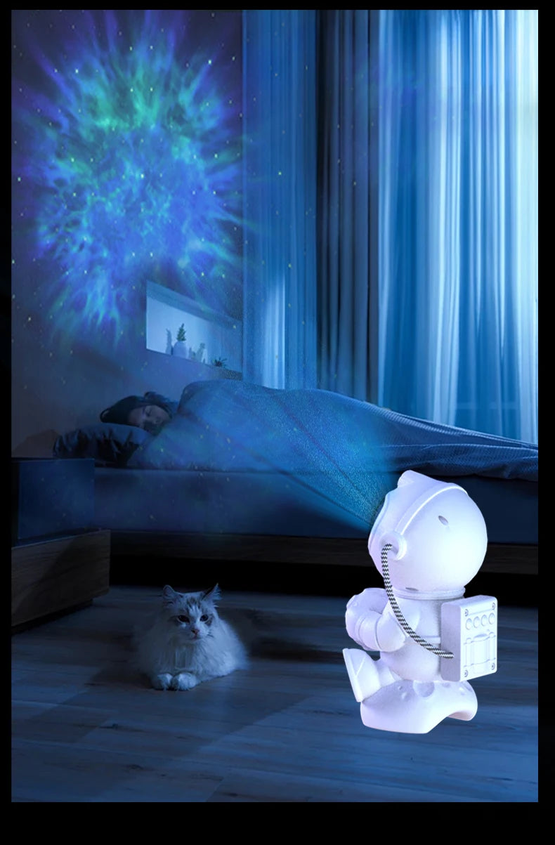Astronaut Galaxy Star Projector — Nebula Night Light for Bedroom