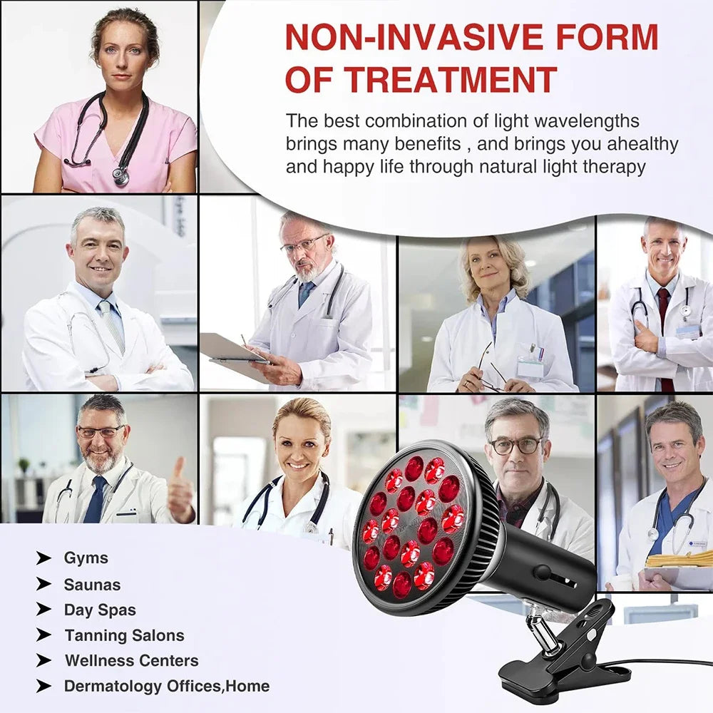 Red Light Therapy Lamp — 660nm & 850nm Infrared Device for Skin Health & Joint Recovery