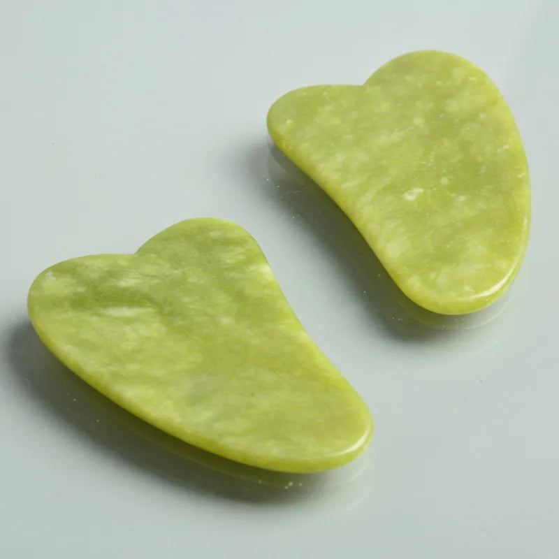 Jade Gua Sha & Roller Set — Facial Massage Tools for Glow & Lift