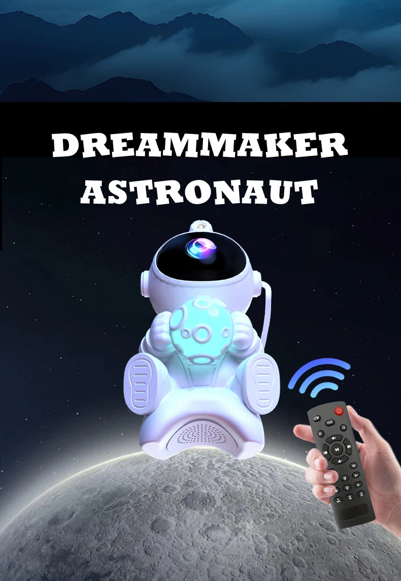 Astronaut Galaxy Star Projector — Nebula Night Light for Bedroom