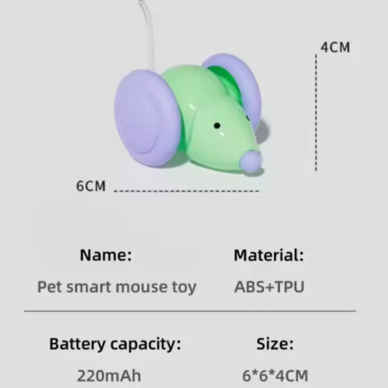 Smart Chase Interactive Cat Toy — Self-Driving Mouse with Auto Obstacle Avoidance