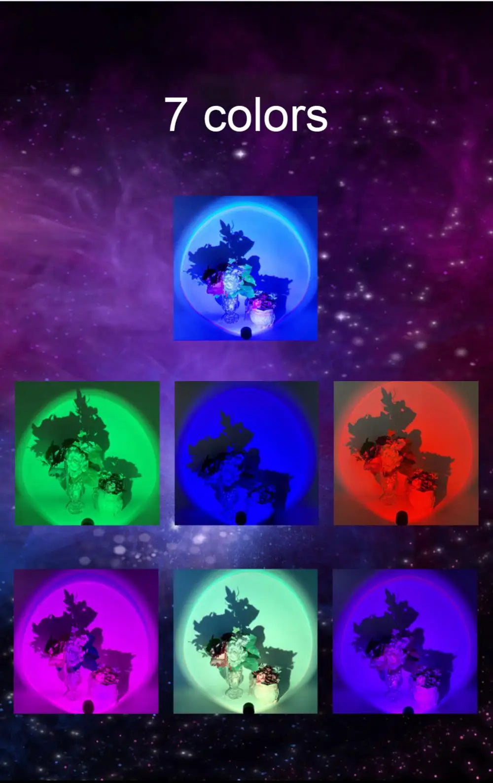 RGB Sunset Lamp — 16-Color LED Projection Light with Remote