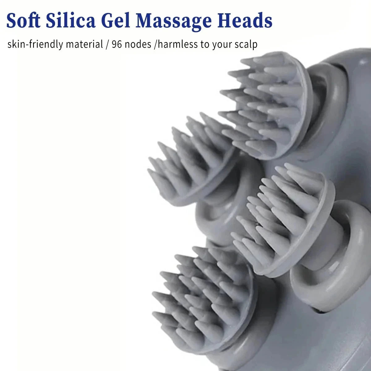 Electric Scalp Massager — Waterproof Cordless Head Massager for Hair & Relaxation