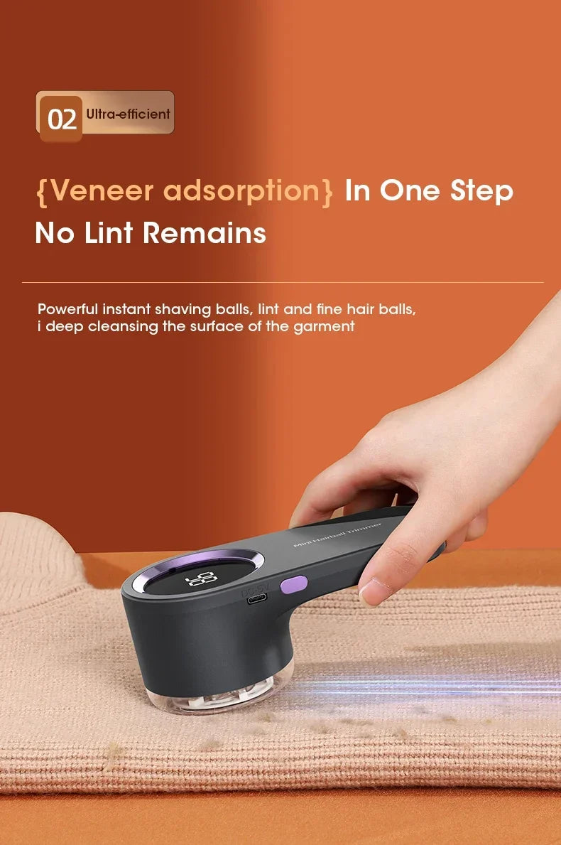 Electric Lint Remover & Fabric Shaver — Rechargeable Fuzz Remover
