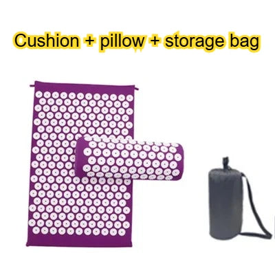 Acupressure Mat & Pillow Set — Back, Neck & Foot Massage Mat for Tension & Recovery