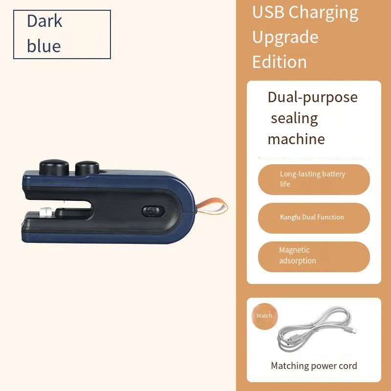 Mini Bag Sealer — Rechargeable Handheld Heat Sealer for Snacks & Food Storage