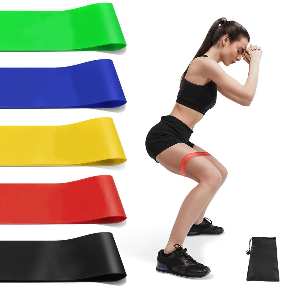 Resistance Bands Set — 5 Levels for Home Workouts, Booty & Legs