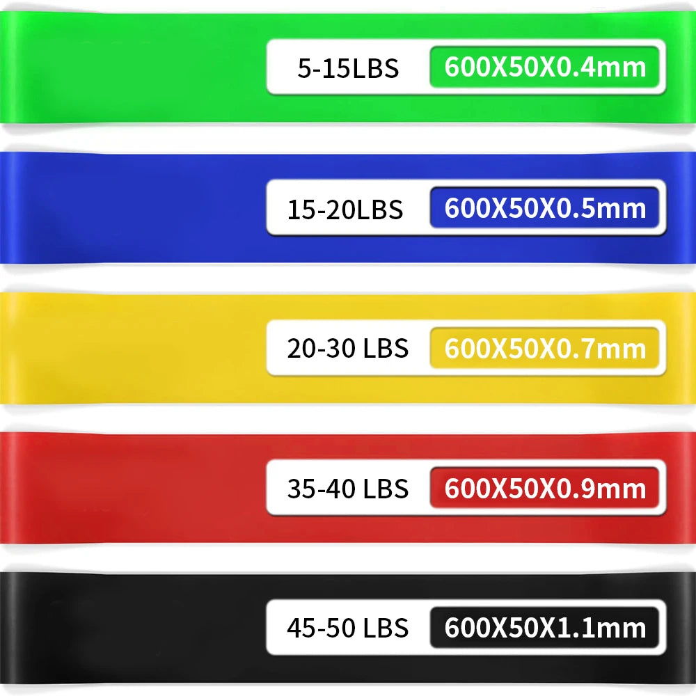 Resistance Bands Set — 5 Levels for Home Workouts, Booty & Legs