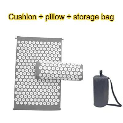Acupressure Mat & Pillow Set — Back, Neck & Foot Massage Mat for Tension & Recovery