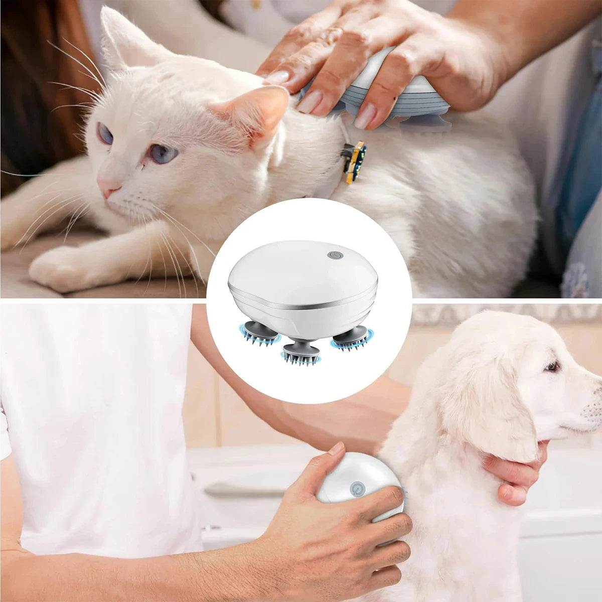Electric Scalp Massager — Waterproof Cordless Head Massager for Hair & Relaxation