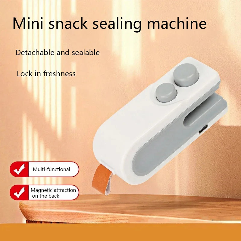 Mini Bag Sealer — Rechargeable Handheld Heat Sealer for Snacks & Food Storage