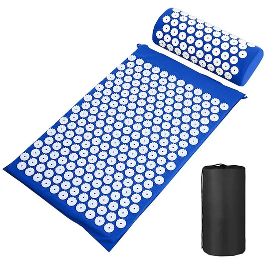 Acupressure Mat & Pillow Set — Back, Neck & Foot Massage Mat for Tension & Recovery