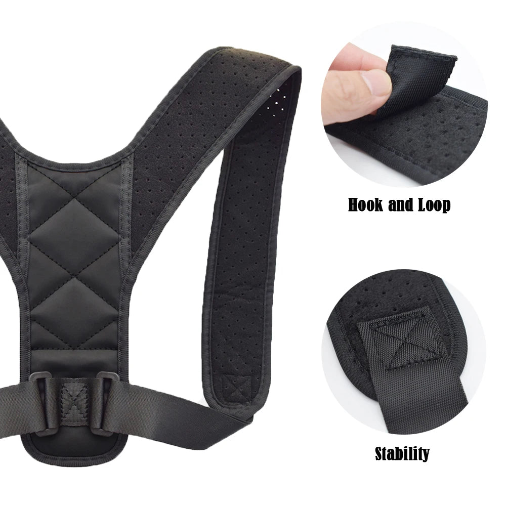 Posture Corrector — Adjustable Back & Shoulder Brace for Pain Relief
