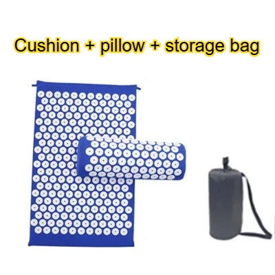 Acupressure Mat & Pillow Set — Back, Neck & Foot Massage Mat for Tension & Recovery