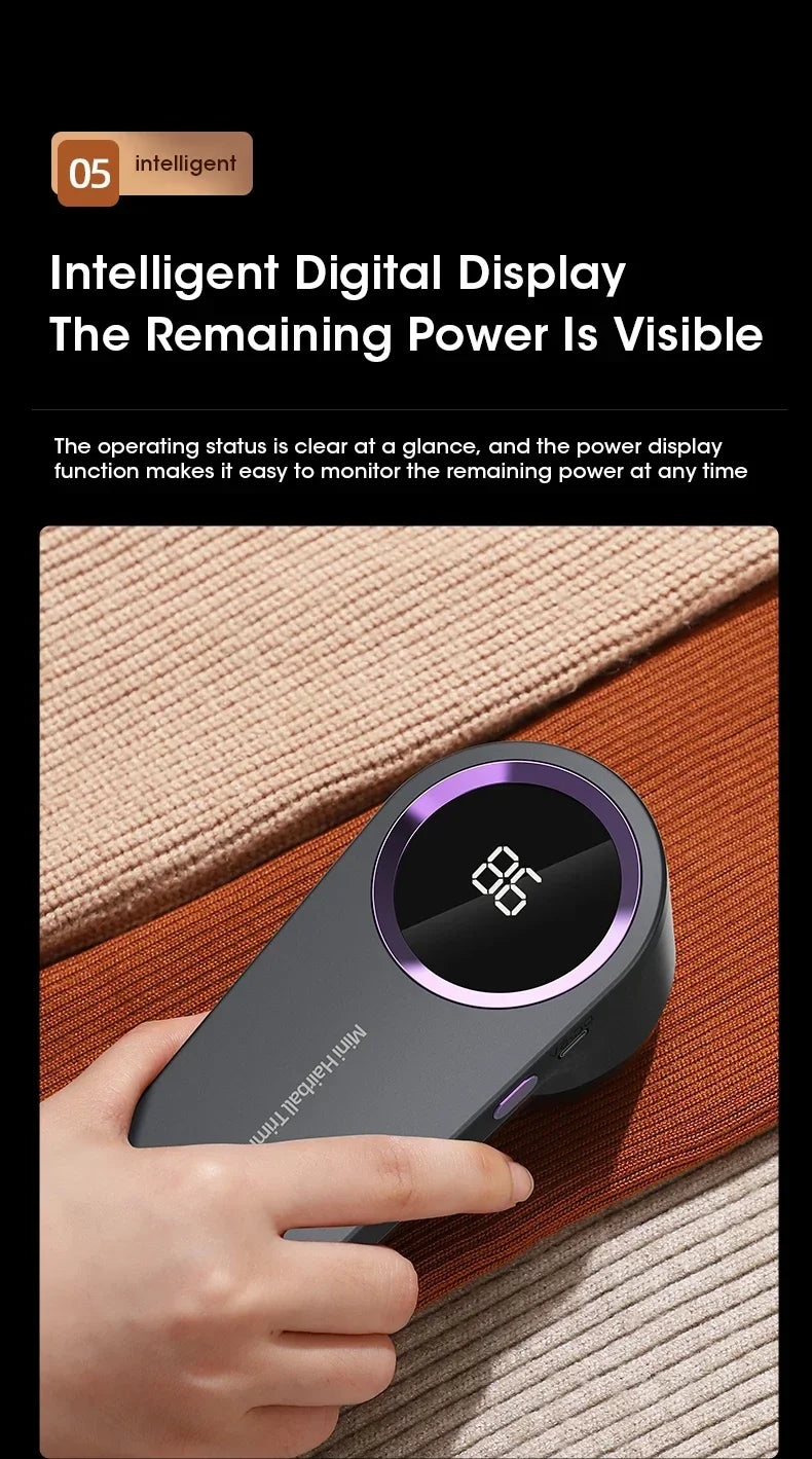 Electric Lint Remover & Fabric Shaver — Rechargeable Fuzz Remover