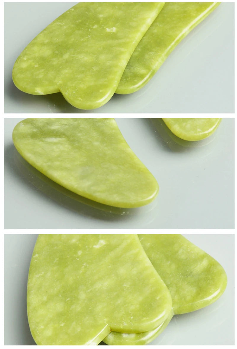 Jade Gua Sha & Roller Set — Facial Massage Tools for Glow & Lift