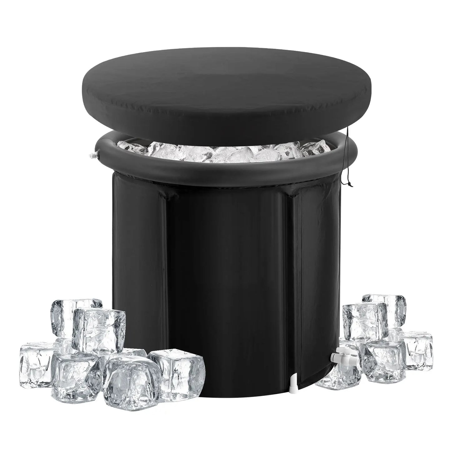 FrostDrop portable ice bath pod with insulated lid for cold plunge therapy at home